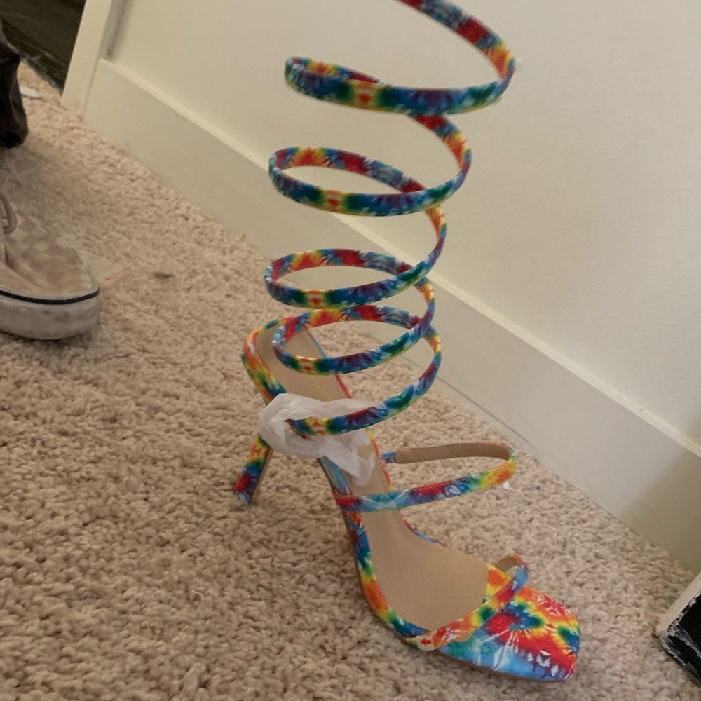 Tie dye heels